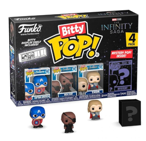 FUNKO Bitty POP! The Infinity Saga (Cap. Am.) – Pacco da 4pz In box (14x9cm)…x12